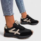 Amy | Black Beige Retro Sneakers