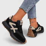 Amy | Black Beige Retro Sneakers