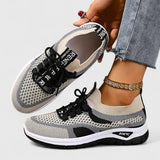 Koralyn | Grey Pink Panelled Sneakers