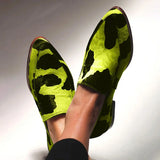 Ivy | Pink Cow Print Loafers
