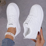 Dorine | Beige Platform Sneakers