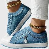 Elena | Blue Floral Mesh Sneakers