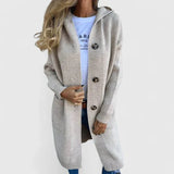 Brooke | Grey Longline Collared Cardigan