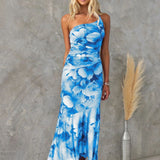Layla | Purple Floral Strapless Dress