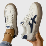 Elza | Navy-Trim Retro Sneakers