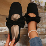 Andrea | Beige Bow Ballet Flats