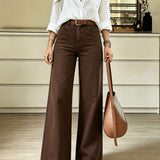Sophie | Dark Brown High-Waist Flared Jeans