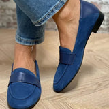 Elra | Black Mixed-Texture Loafers