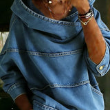 Coralie | Denim Hoodie with Pockets