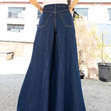 Maeve | Dark Blue Wide-Leg Jeans
