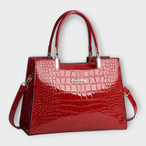 Emilie | Shiny Crocodile Leather Handbag