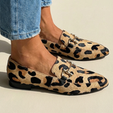 Estelle | Leopard Buckle Loafers