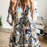 Mireille | Multicolour Abstract Tiered Dress