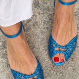 Isadora | Gold Woven Slingback Sandals