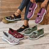 Flori | Floral Knit Strap Sneakers