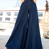 Maeve | Dark Blue Wide-Leg Jeans