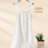 Capucine | White Ruffle-Strap Maxi Dress
