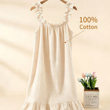Capucine | White Ruffle-Strap Maxi Dress