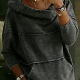 Nina | Denim Hoodie with Long Sleeves