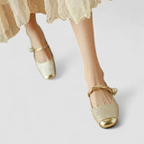 Simone | Green Metallic Mary Jane Heels