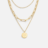Léa – A delicate multi-layered gold necklace with elegant lines