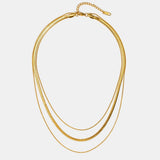 Gold Multi-Strand Chain Necklace