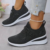 Grace | White Lace Platform Sneakers