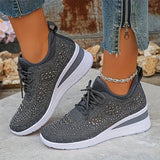 Grace | White Lace Platform Sneakers