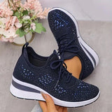 Grace | White Lace Platform Sneakers
