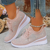 Grace | White Lace Platform Sneakers