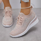 Grace | White Lace Platform Sneakers
