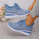 Grace | White Lace Platform Sneakers