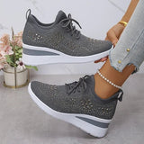Grace | White Lace Platform Sneakers