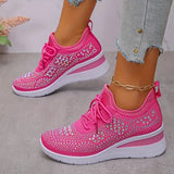 Grace | White Lace Platform Sneakers