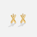 Claire – Gold Twig-Shaped Earrings