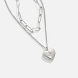 Angélique – Silver necklace with square pendant