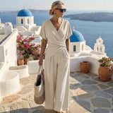 Fenna | Blue Wrap Jumpsuit