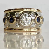 Vintage Ring in Zirconia Gold Plated