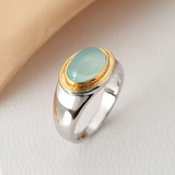 Gabi - Green Moonstone Vintage Ring
