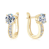 Huggie Earrings in Moissanite Channel