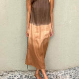 Heather | Brown Ombre Sleeveless Dress
