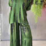 Marie | Black Abstract Print Trouser Set