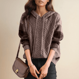 Julie | Cable Knit Hoodie