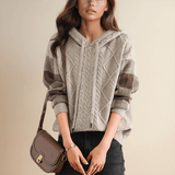 Julie | Cable Knit Hoodie