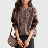 Julie | Cable Knit Hoodie