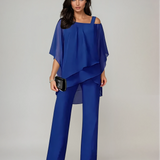 Mariella | Burgundy Layered Trouser Set