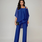 Mariella | Burgundy Layered Trouser Set