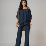 Mariella | Burgundy Layered Trouser Set