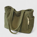 Léa | Luxurious ribbed tote bag with cord details