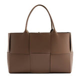 Lea | Brown Woven Tote Bag
